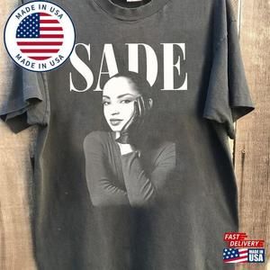 Sade Music Tour  Graphic Tee Shirt Adu Pop Classic